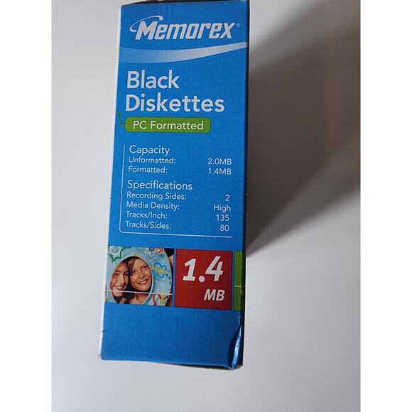 MEMOREX Formatted 3.5" Computer Floppy Diskettes HD 1.4MB set of 10 Sealed Pack - Picture 3 of 7